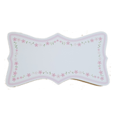 C&F Wooden Pink Flowers Ribbon Plain Board